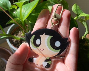 Cactus The Powerpuff Girls Keychain | Buttercup The Powerpuff Girls Keychain | Cartoon Network Fanart | The Powerpuff Girls
