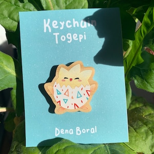 Togep-poke Wooden Pin Badge Original Gift Inspired Fanart | Eco Friendly | Natural