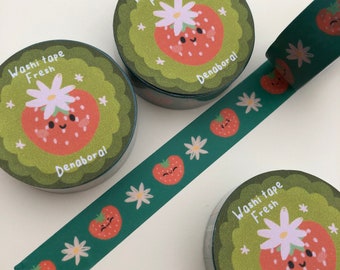 Frisches Washi Tape | Frühlingsplanerbänder handgefertigt | Weihnachts-Geschenkkarten-Design, Geschenkverpackung | Dekoratives Klebeband mit niedlichem Muster