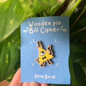 Bill Cipher Gravity Falls Wooden Pin - Etsy Canada