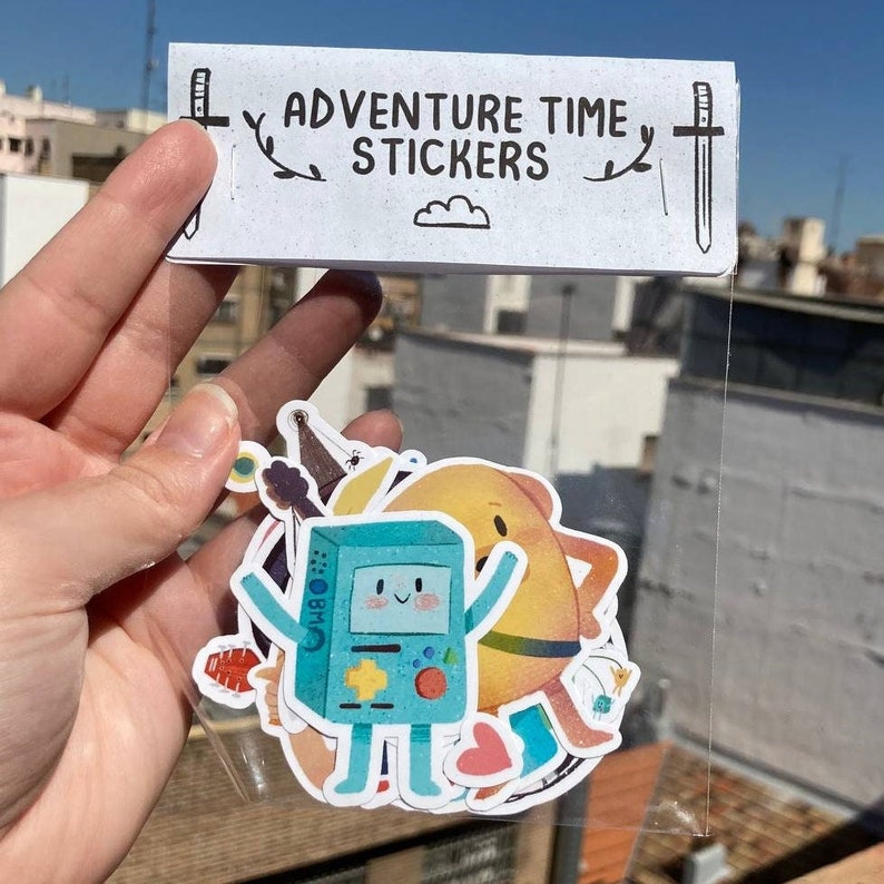 Adventure Time Sticker Pack Stickers Beemo Jake Finn image 1