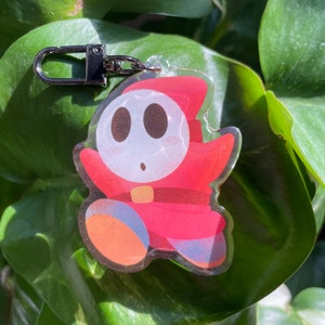 Shy-Guy Schlüsselanhänger | Schlüsselanhänger Schlüsselanhänger Acrylanhänger Geschenkschlüssel Rucksack Schlüsselanhänger