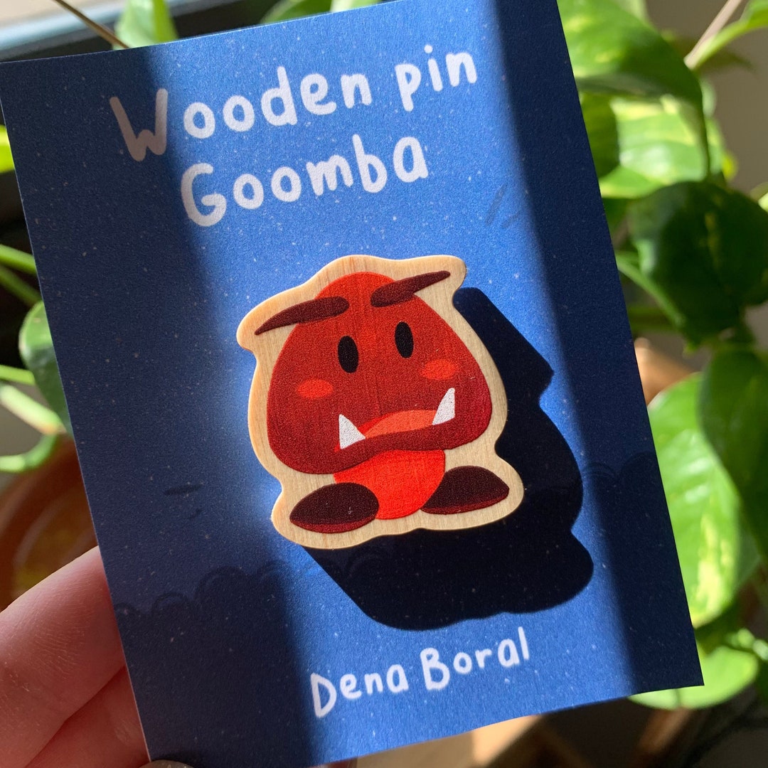 Wooden Pin, Goomba Super Mario Bros, Nintendo Switch Badge - Etsy