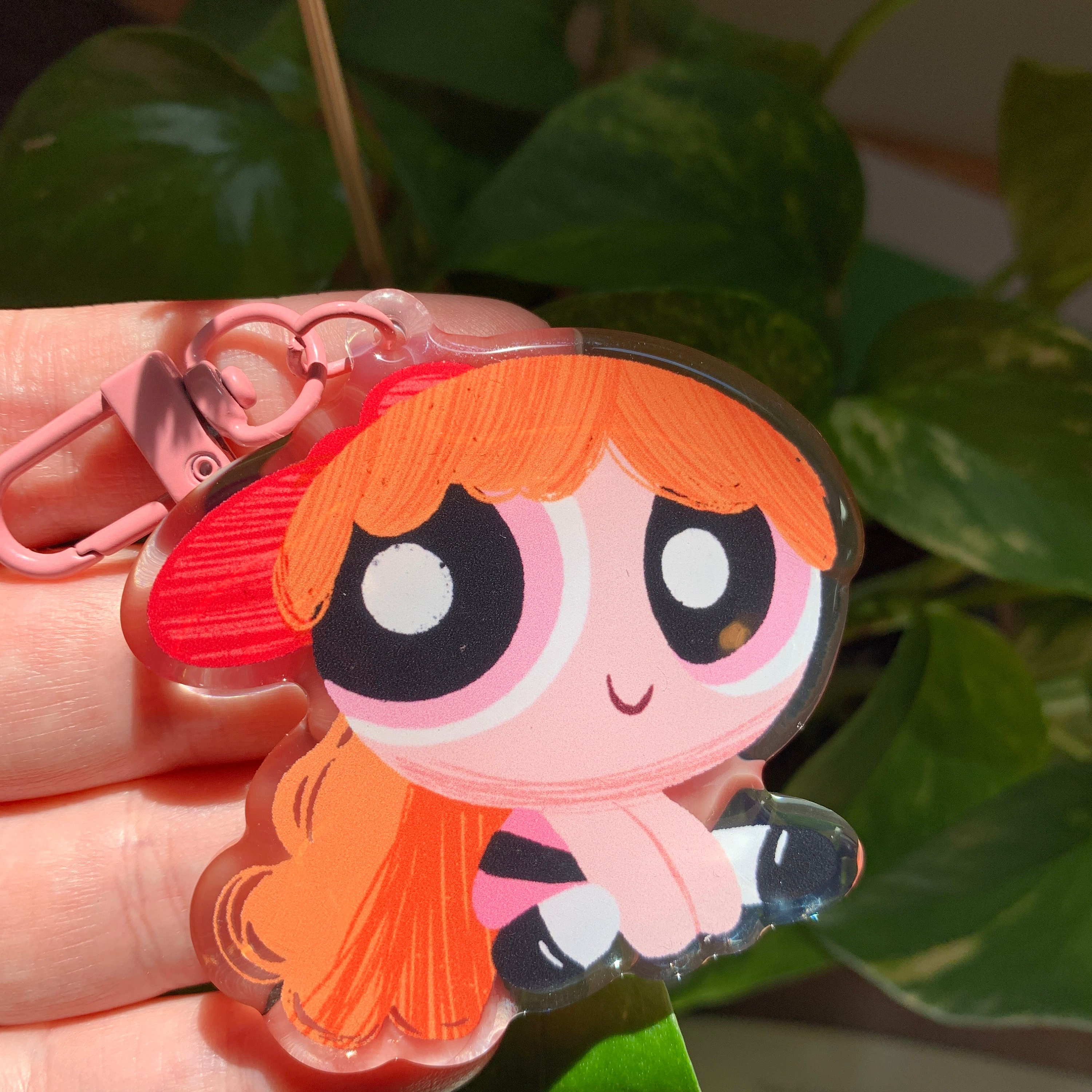 Blossom The Powerpuff Girls Keychain Keyring | Original Fanart Cartoon Network Series