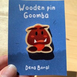 Wooden Pin, Goomba Super Mario Bros, Nintendo Switch Badge - Etsy