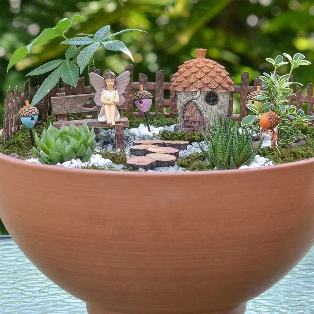 Miniature Fairy Garden Kits Complete Fairy Garden Set DIY Etsy