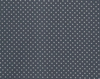 Oilcloth Cotton „Dots“ Dunkelblau, Baumwolle beschichtet, 25cm, Meterware