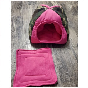 Guinea pig  cozy fleece bed hide small animal pet cave