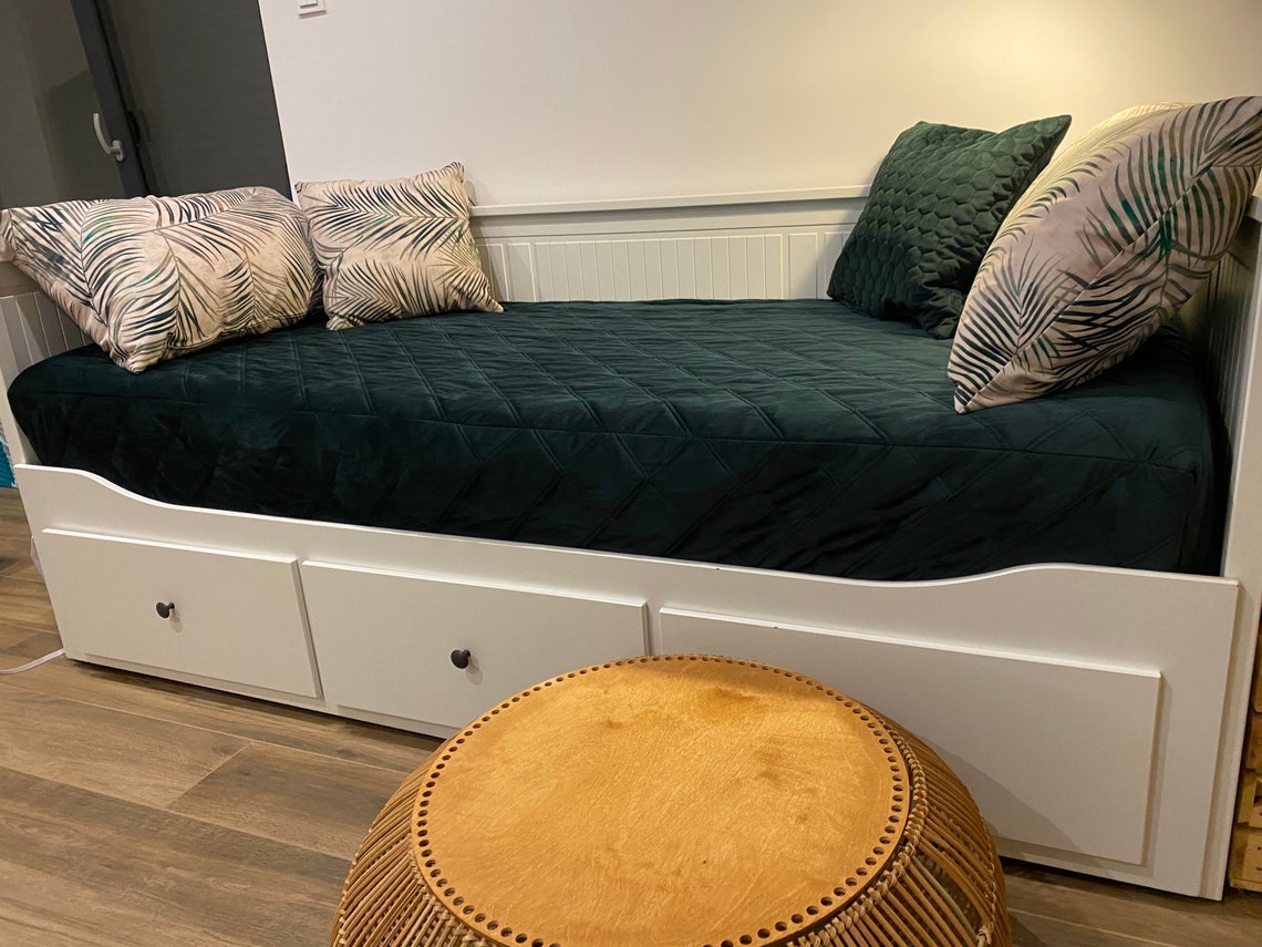Velvet Cover for mattresses for Hemnes DayBed deep emerald Etsy