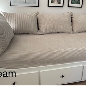 Set di fodere color bianco crema per cuscini del divano Xxl