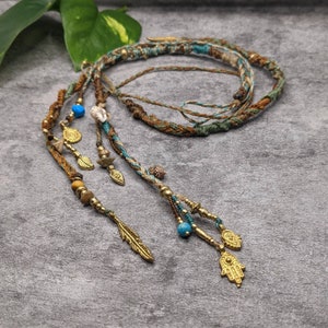 Macrame shell hairwrap • Dubai • Hair clip in hippie look as a gift idea