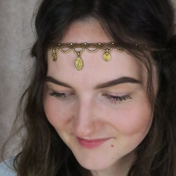 Personalisierte gipsy Tiara • Mumbai • Makramee Haarband im Hippie look