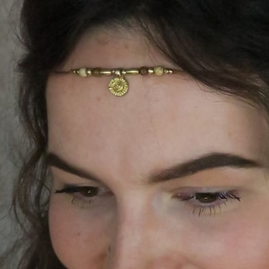 Oriental Personalized Tiara • Bogota • Forehead chain with brass ornament in hippie style