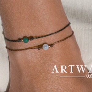 Delicate gemstone bracelet • Bangkok • minimalist surfer bracelet as a gift for your best friend