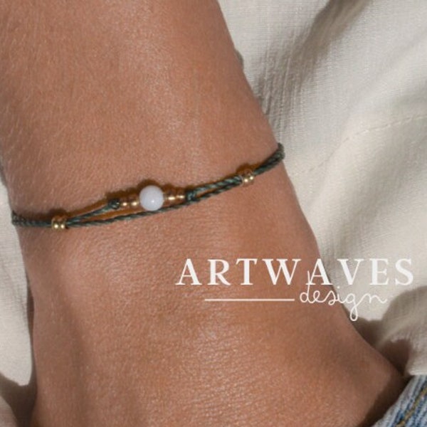 Dünnes Edelstein Armband  • Phuket • minimalistisches Armbändchen im boho style als Geschenkidee für Damen