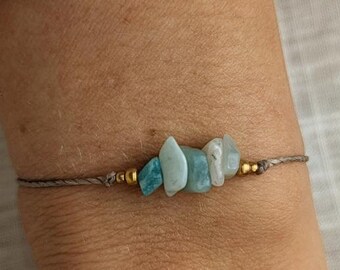 Minimalist gemstone friendship bracelet • Montevideo • Personalized bracelet with gemstones in boho style as a gift for women