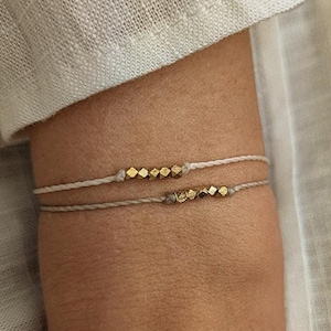 Minimalistisches personalisiertes boho chic Armband • Bright • Frauen Armkettchen verstellbar als Geschenk für die Freundin