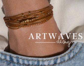 Bracelet fin en macramé • Nelson • bracelet minimaliste de style bohème comme idée cadeau pour femme