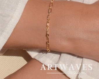 18k vergulde armband • Heraklon • gouden schakelketting voor dames