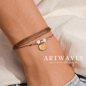 Personalized macrame bracelet • Colombo • minimalist bracelet in boho style as a gift idea for women
