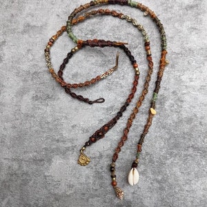 Macrame shell hairwrap • Zanzibar • in hippie look as a gift idea