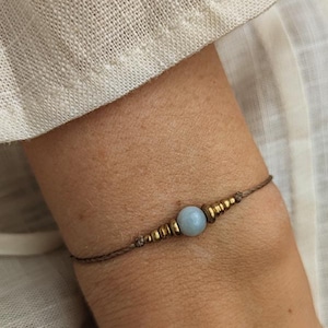minimalistisch personalisiertes Edelstein Armband • Hamburg • Geburtsstein Freundschaftsband mit  Heilsteinen als Geschenk für frau