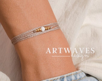 Personalisiertes Edelstein Armband • Jakarta • minimalistisches Armbändchen im boho style als Geschenkidee für Damen