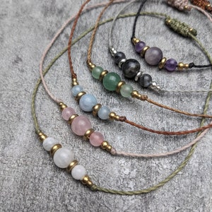 Birthstone anklet • Helsinki • with gemstone beads as a gift for your best friend