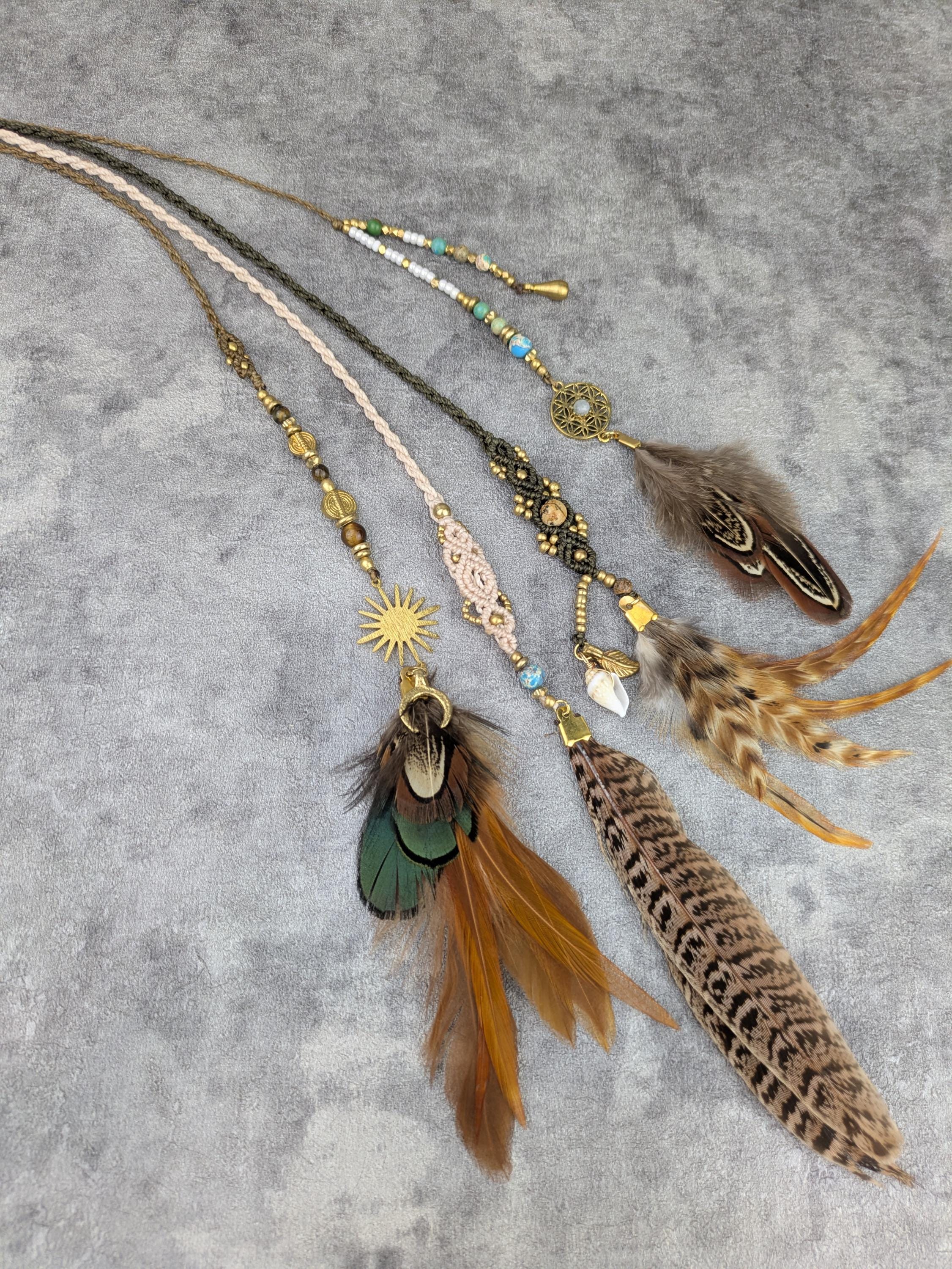 “Aveline” Beautiful 3-Leaf Boho Gold Hair Clips Explore our new collection: Maritime Glamour ?✨ Ocean  main image 3