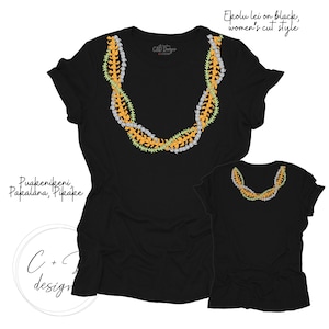 Hawaiian Lei T-Shirt: Puakenikeni, Pikake, Pakalana Flowers