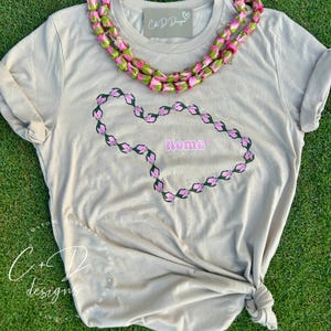 Maui Island Lokelani Flower Lei Shirt: Hawaii Home Tee