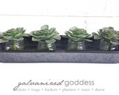 Galvanized tray, 2 legnths, galvanized decor, kitchen decor, tray for drinks, tray with handles, ottoman tray, zinc tray, table centerpiece