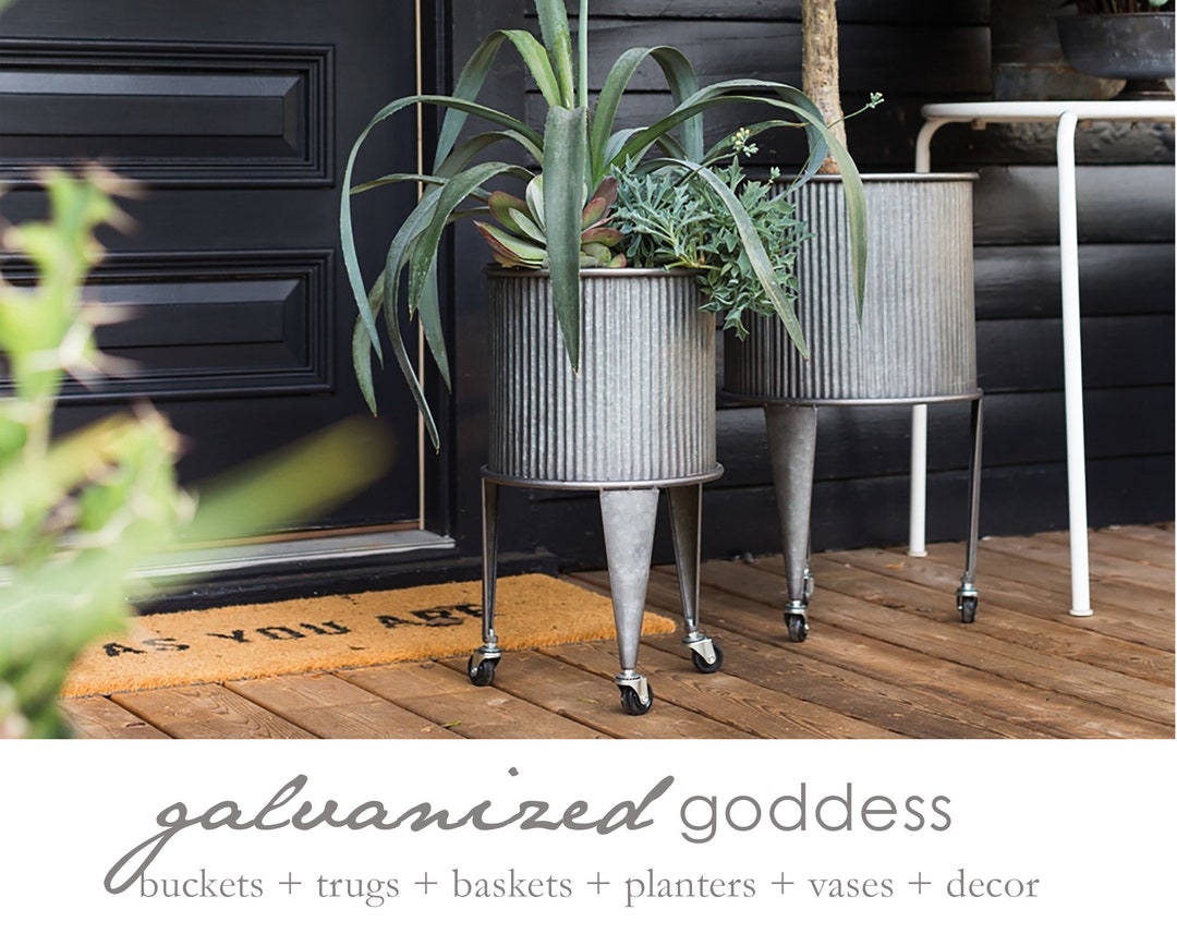 Discounted 2 Sizes, Galvanized Tubs, Tubs on Wheels, Wash Tub, Tub for Drinks, Party Tub on