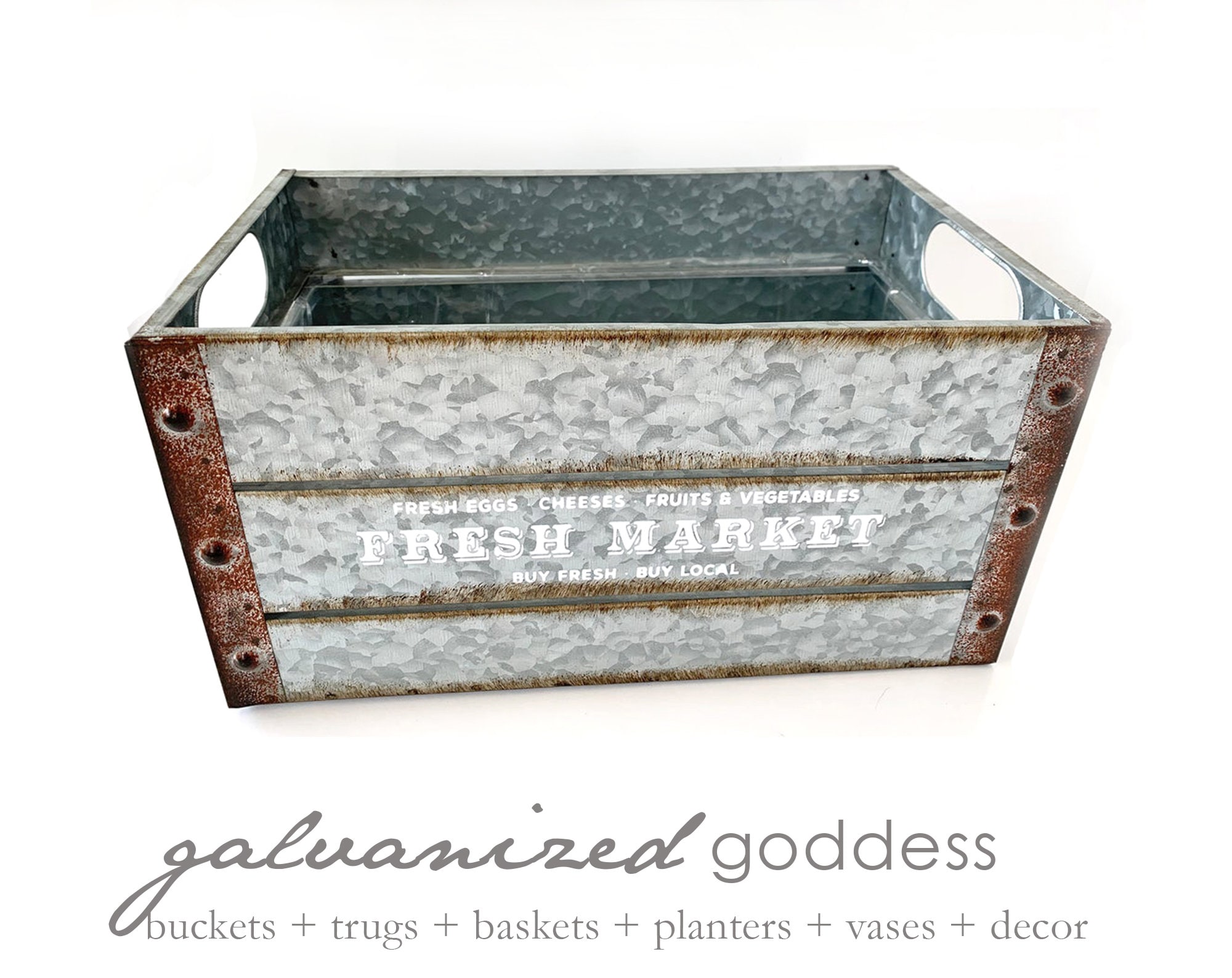 Large metal crates top