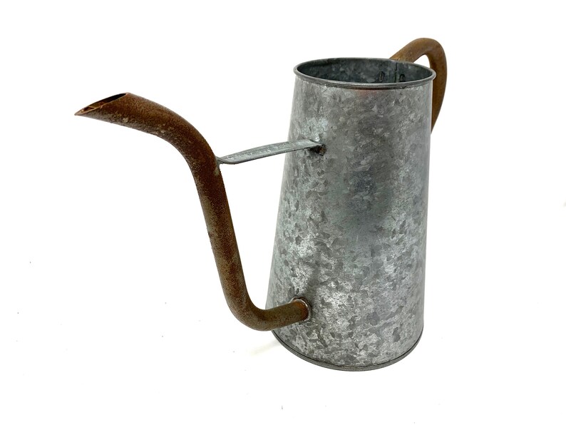 Galvanized Watering Can Houseplant Watering Tin and Metal Etsy