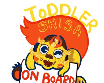 Toddler Shisa On Board Car Sticker