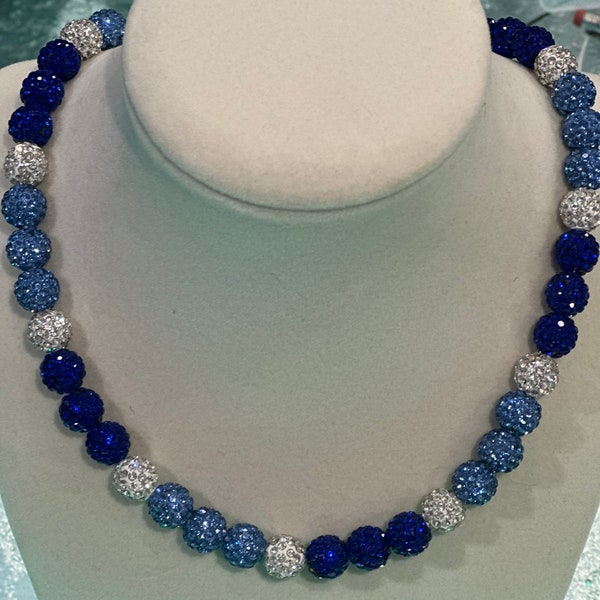 Custom Bling Necklace: Stretchy, no clasp. Email if you prefer clasp closure.