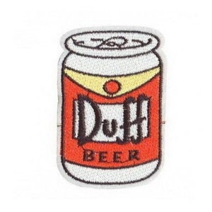 Duff bier patch, duff bier, simpson, homer simpson, bierliefhebber, bierliefhebber cadeau, bierblikje