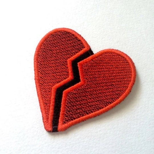 Anatomical Heart Iron on Patch, Human Heart, Embroidery Patches
