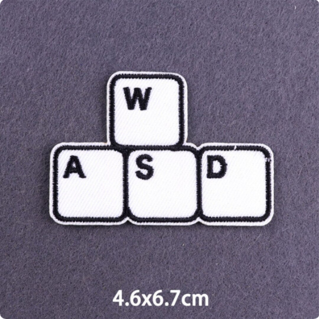 WASD Keyboard Patch iron On Velcro or Sew Etsy