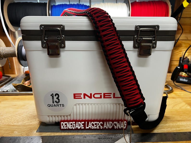 13qt Engel cooler with para-cord custom strap image 1