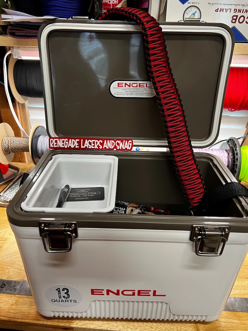 13qt Engel cooler with para-cord custom strap image 5
