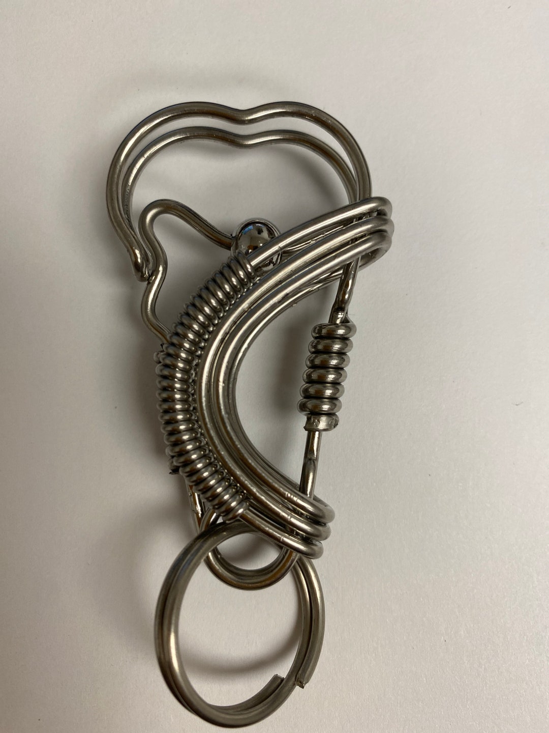 BokWin 20 Pcs Black Stainless Steel Wire Keychain - View #11