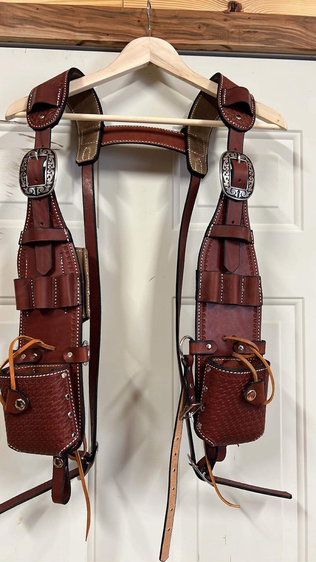 QA/QC Genuine Leather Double Radio Harness Etsy