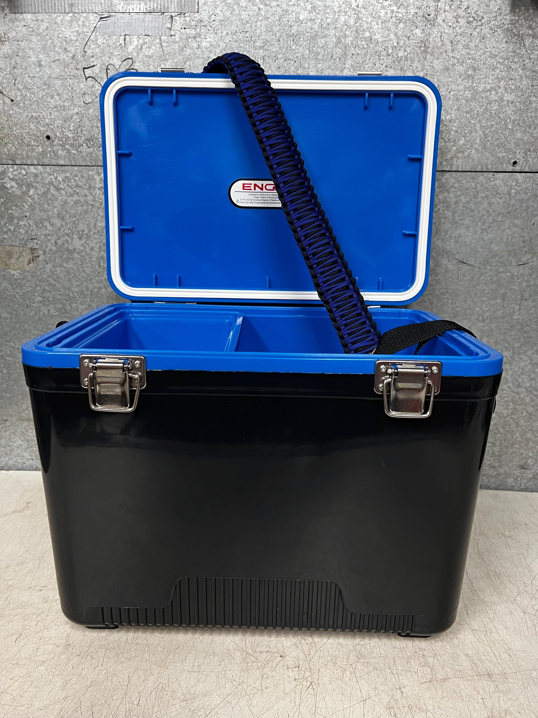 19qt Engel Black and Blue Cooler With Para-cord Custom Strap - Etsy