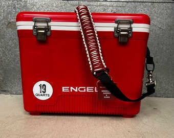 19qt Engel Red cooler with para-cord custom strap