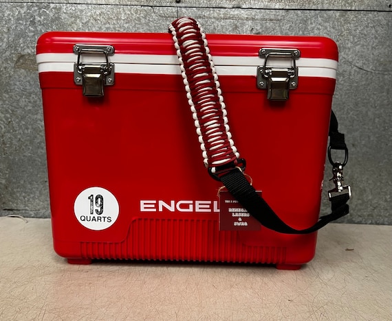 19qt Engel Red Cooler With Para-cord Custom Strap - Etsy