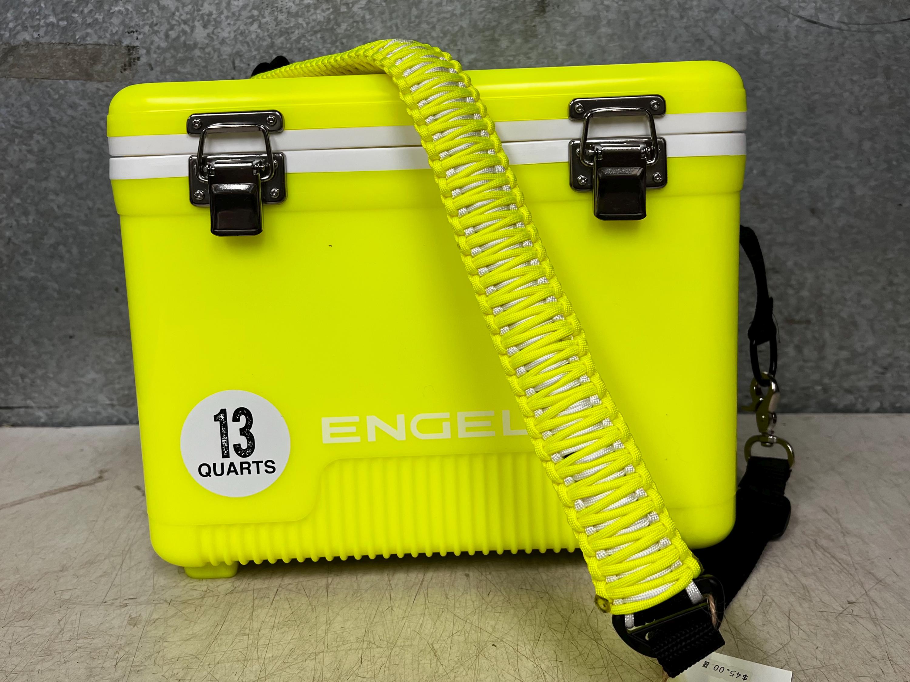 13qt Engel High Viz Yellow Cooler With Para-cord Custom Strap - Etsy