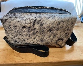 100% genuine leather hair on hide Travel  bag