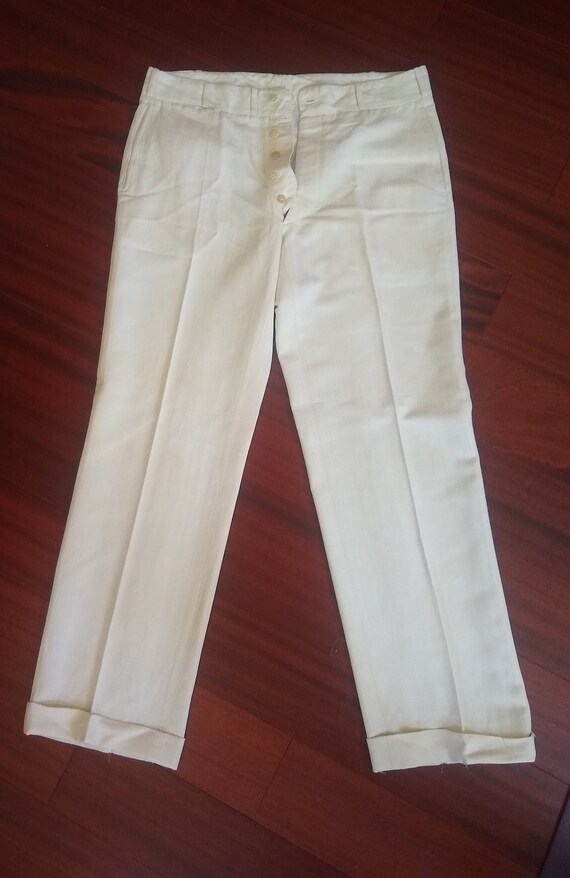 1930s Deco Mens Vintage Rare Palm Beach Pants 34''
